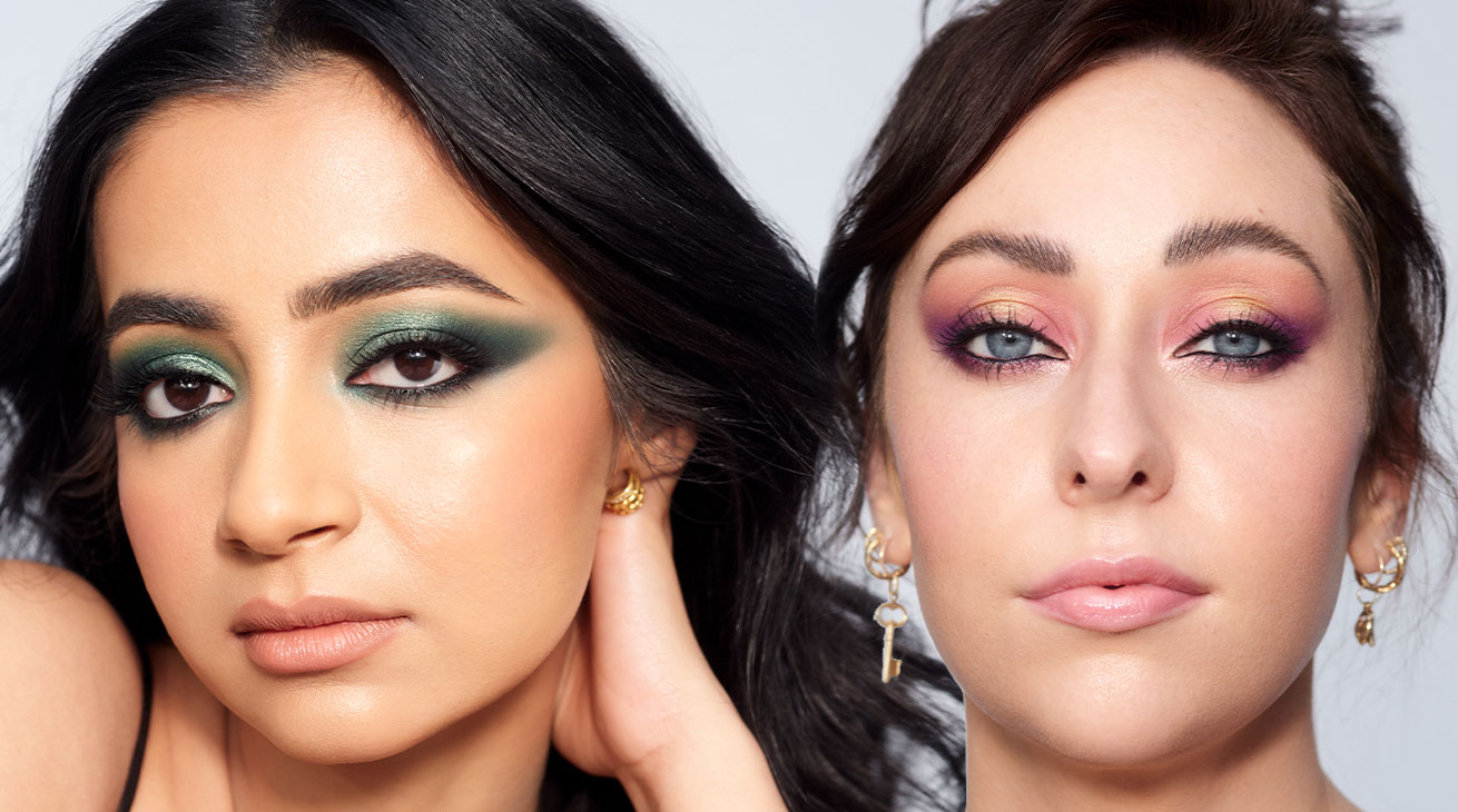 Close-up of two models showcasing the Everyday Beauty makeup service, an effortless, everyday beauty look